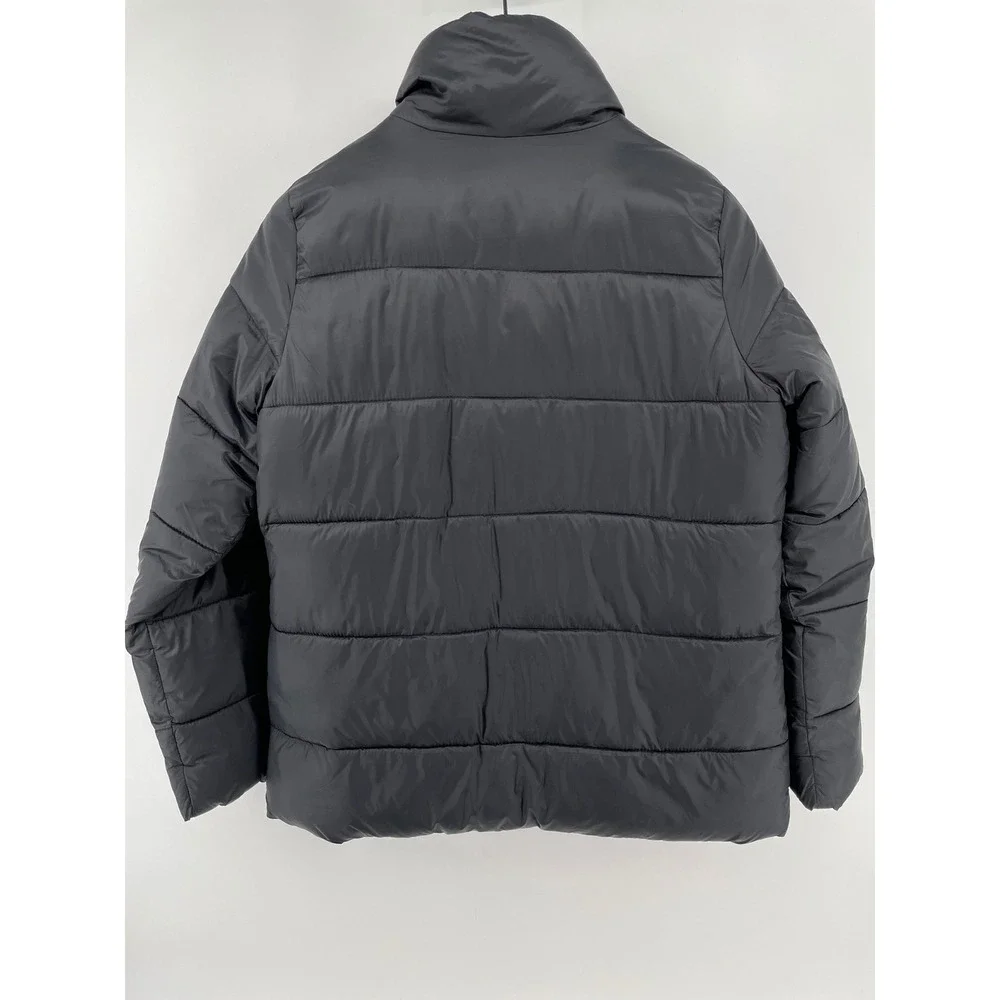 Old Navy Puffer Jacket Womens‎ Size Medium Black Quilted Full Zip Funnel Neck